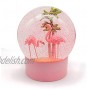 ANGELLOONG Pink Flamingo Snow Globe for Kids Girls Originality 3D Flamingo Glitter Glass Snow Globes for Home Decor 100MM