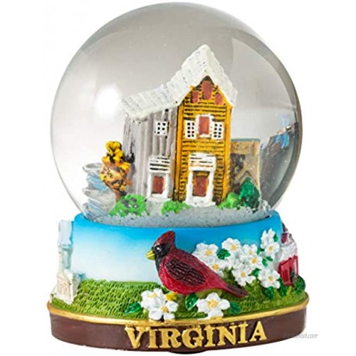 Artisan Owl Virginia State Iconic Images 65mm Souvenir Water Snow Globe