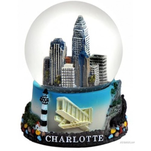 Charlotte North Carolina Color Snow Globe 65mm