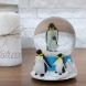 Elanze Designs King Penguin Family 100MM Musical Water Globe Plays Tune Wonderful World