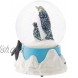 Elanze Designs King Penguin Family 100MM Musical Water Globe Plays Tune Wonderful World