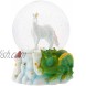 Elanze Designs Majestic Unicorn and Dragon 100MM Musical Water Globe Plays Tune You are My Sunshine