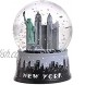 Essential To You New York City NYC Snow Globe Snow Dome Night Skyline 65 mm Statue of Liberty