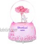 Musical Unicorn Snow Globe for Kids 100mm Resin Glitter Music Box with Multiple Tunes Gift for Girls Cherry Blossom