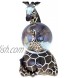 Puzzled Resin Stone Giraffe Snow Globe 45mm 3.9 Inch Tall Figurine Intricate & Meticulous Detailing Art Handcrafted Tabletop Accent Sculpture Centerpiece Mountain Wildlife Themed Home Décor