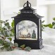 Raz Imports Lighted Church Spinning Christmas Water Snow Glitter Globe Lantern Decor 11 Inch Battery Operated Or USB with Timer