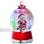 Santa Photo Snow Globe Silver and Red