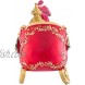 Santa Sleigh Glitterdome Scarlet and Gold 7 x 4 Resin Holiday Musical Snow Globe