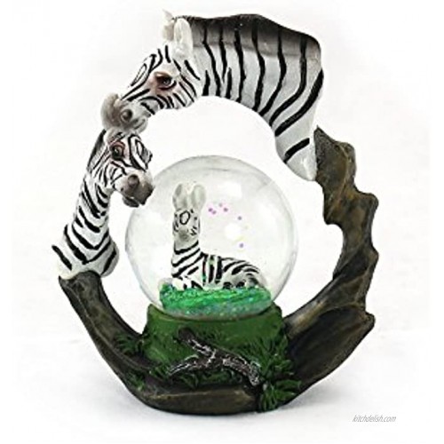 unison gifts YJF-556 4 INCH Zebra WATERGLOBE Multicolor
