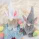 2 Pack Easter Mr and Mrs Bunny Gnomes Plush- Standable Handmade Swedish Tomte in 2 Styles Adorable Scandinavian Faceless Doll Table Centerpiece Party Favors for Easter Home Decoration Holiday Presents