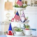 2PACK Patriotic Gnome of 4th of July Decorations Veterans Day American President Election Decoration Uncle Sam Tomte Stars and Stripes Nisse Handmade Scandinavian Ornaments Kitchen Tiered Tray Decor