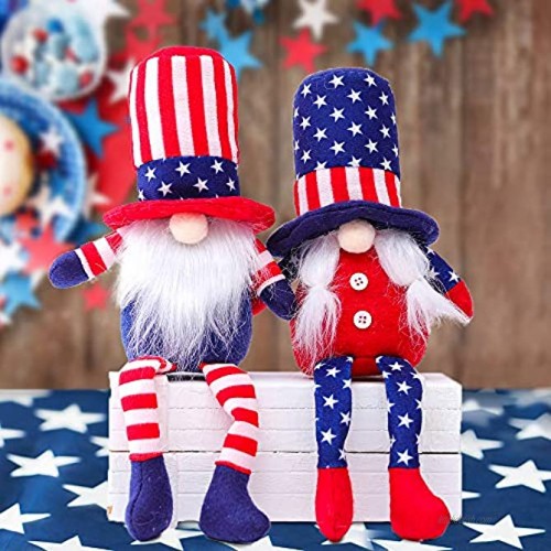 4th of July Gnomes Patriotic Gnome Plush Veterans Day American President Election Decoration Uncle Sam Tomte 4th of July Gift Handmade Elf Household Ornaments