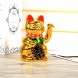 Agatige Lucky Cat Waving Arm Gold Maneki Neko Fortune Cat Chinese Ornaments for Wealth Money and Good Luck 5.12 x 3.19 x 3.07 in