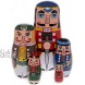 Amor Christmas Russian Wooden Matryoshka Nutcracker Wooden Nesting Dolls Toy Set Handmade Craft