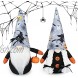 Docuwee 2 PCS Halloween Gnome Doll Handmade Plush Small Gnomes Ornaments Faceless Accessories Plush Standing Dolls Small Gnome Spring Decor Household Holiday Decoration Toys Gifts