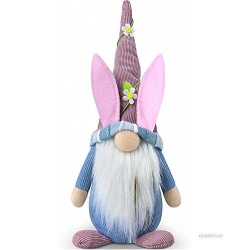Gehydy Summer Gnome Handmade Farmhouse Decoration Bunny Tomte Plush Holiday Home Decoration Ornament Rabbit Gifts Figurines