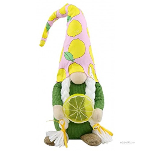 Godeufe Lemon Gnome Summer Decorations Handmade Plush Tomte Figurines for Home Kitchen Bar Gift 15 Inch