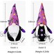 Halloween Gnome Plush Decoration Purple Rudolph Faceless Doll Standing Pose Doll for Home Party Decorations Gifts Doll Ornaments for Shopping Mall Window