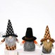 Halloween Gnomes Plush Décor 3 Pack Handmade Halloween Witch Gnome Nisse Scandinavian Ornaments Elf Dwarf for Home Halloween Day Party Table Decorations Gift