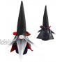 HOMEACC Halloween Gnome Plush Decoration with Black Witch Cloak Hat,Handmade Tomte Scandinavian Plush Doll,Household Table Decorations Ornaments and Kids Birthday Gifts