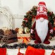 Imoislab Christmas Gnomes,Holiday Gnomes Decoration Handmade Santa Claus Thanksgiving Day,Christmas Winter Gnomes OrnamentRed-11Inches