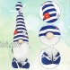 Nautical Style Gnomes Plush Doll Summer Striped Handmade Swedish Gnome Figurine Beach Elf Children's Gift and Ornaments for Home Decoration