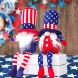 Patriotic Gnome Veterans Day Plush Gnome Doll American Veterans Day Gifts,Memorial Day Decorations for Home President Election Decorations Faceless Doll Gnomes Couple