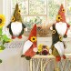 Skylety 4 Pieces Fall Thanksgiving Gnome Plush Decorations Thanksgiving Plush Elf Doll Gnome Ornament Scandinavian Autumn Tomte Thanksgiving Holiday Decorations for Home Decor Housewarming Present