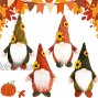 Skylety 4 Pieces Fall Thanksgiving Gnome Plush Decorations Thanksgiving Plush Elf Doll Gnome Ornament Scandinavian Autumn Tomte Thanksgiving Holiday Decorations for Home Decor Housewarming Present