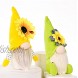 Sunflower Gnome Plush Decoration 2 PCS Handmade Swedish and Scandinavian Tomte Dwarf Doll Garden Gnome Decor Easter