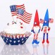 Uoeo 4th of July Gnome Patriotic Gnome Decorations Handmade Elf Dwarf Scandinavian Ornaments for Memorial Day President Election Independence Day Home Office Desktop Decor