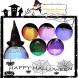 VOOWO Halloween Gnomes Plush Holiday Decoration Set of 2 Gnome with Light Party Home Decor Ornaments Gnome Gift for Kids Friends