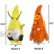 ZENFUN 2 Pack Thanksgiving Gnomes Plush Doll Fall Gnome Decoration Handmade Swedish Tomte Gift for Thanksgiving Ornament Halloween Christmas Decoration Housewarming Yellow and Orange