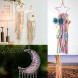 20 Pcs Metal Rings Moon Heart Stars Shaped Dream Catcher Rings Macrame Hoop Rings DIY Crafts Hanging Ornaments Wedding Wreath Wall Hanging Decoration