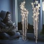 2PCS Star Moon Dream Catchers with Butterflies Butterfly Dream Catcher with Lights Big Macrame Dream Catcher for Girls Room Decor Boho Dream Catcher Hippie Bedroom Room Wall Decor Gifts