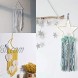 Acrice 9 Pieces 3 Golden Dream Catchers Five-Pointed Star Moon Triangle Dream Catcher DIY Wedding Home Garland DIY Handmade Jewelry Five-Pointed starmoonriangle