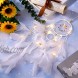 Dream Catcher DIY Kit Handmade Craft Dream Catcher Making Supplies with LED Light for Wall Hanging Home Decoration White