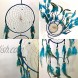 Jescrich Turquoise Dream Catcher Car Wall Hanging Ornament 3 Ring Dreamcatcher Wall Craft GiftBlue