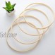 KESYOO 20pcs Wreath Hoop Rings Wooden Bamboo Floral Christmas Craft Hoop Dream Catcher Embroidery Rings for Wedding Hoop Wreath Dream Catcher DIY Wall Hanging 10cm