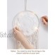 Luxspire Round Dream Catcher Wall Hanging,Macrame Woevn Wall Hanging Boho Handmade Bohemian Dreamcatcher with LED,Circle Wall Art Ornament Decoration for Home decor Bedroom Living Room Nursery Room
