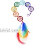 MANIFO Rainbow 7 Chakra Crystal Dream Catchers Reiki Healing Crystals Bead Dreamcatcher Hanging Ornaments for Decoration Balancing Meditation