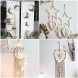 Meetory 14 Pieces Metal Dream Catcher Rings Moon Star Circle Heart Shape Macrame Rings for DIY Craft Dream Catcher Making Home Wall Decoration