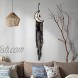 Moon Dream Catcher for Bedroom,Wall Hanging Bohemian Dream Catcher with String Lights Home Decoration Wedding Birthday Gift Dream Catcher Handmade Gift for Friends Black