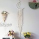 MoonFly Dream Catcher with Handmade Moon Star Design Woven Cotton Dream Catchers Boho Macrame Wall Hanging Home Decoration Ornament Craft Gift White Moon