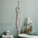 Octfam Moon Dream Catcher Bohemian Dream Catcher Macrame Wall Hanging Art Woven Boho Wall Decor Home Decor Room Decor Gifts for Women Gifts for mom Gifts for Lover Gifts for Friends Beige