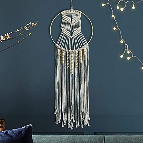 Protecu Macrame Dream Catcher for Wall Decor Handmade Boho Dreamcatcher Kit or Bedroom | Wall Hanging Dream Catchers for Room Decorations & Gifts for Baby Kids Girls Mom Boho & Beads