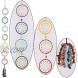 Rockcloud Dream Catcher Handmade Dream Catchers Circular Net with Healing Crystals Tumbled Stones for Wall Hanging Home Deco Ornament