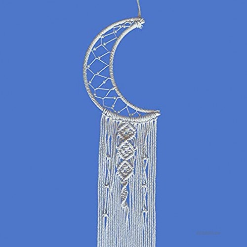 Samhita Moon Design Dream Cather Macrame Wall Hanging Home Décor Ornament Festival Gift Gifts for Teenage Girls Wall Decor Living Room Wedding and Party Decoration.