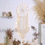 SILKSELECT Boho Dream Catcher Large Macrame Woven Wall Hanging Décor with Leaves Handmade Dreamcatcher Tassels Decoration Boho Decor Gift for Boys Girls Leaves