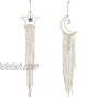 Sourcemall 2pcs Boho Woven Macrame Wall Hanging Decor Bohemian Moon Star Dream Cathers for Apartment Bedroom Living Room Decoration